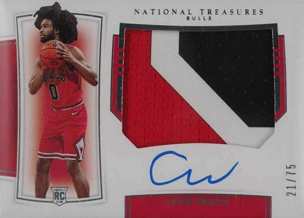 2019 Panini National Treasures Coby White #120 Basketball Card