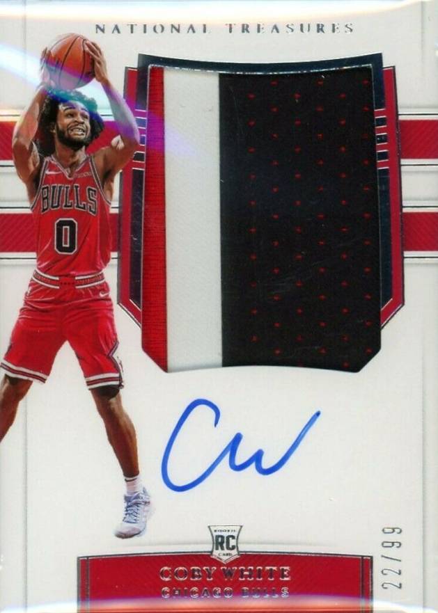 2019 Panini National Treasures Coby White #120 Basketball Card