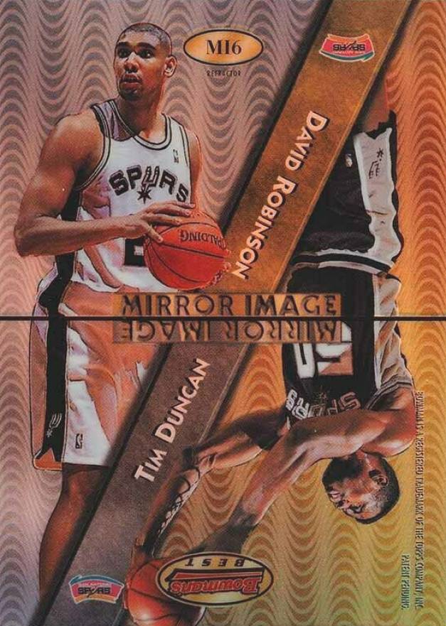 1997 Bowman's Best Mirror Image David Robinson/Marcus Camby/Shawn Kemp/Tim Duncan #MI6 Basketball Card