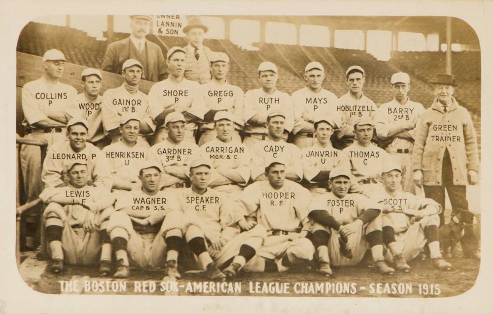 1915 Real Photo Postcard (1915) Boston Red Sox Team # Baseball Card