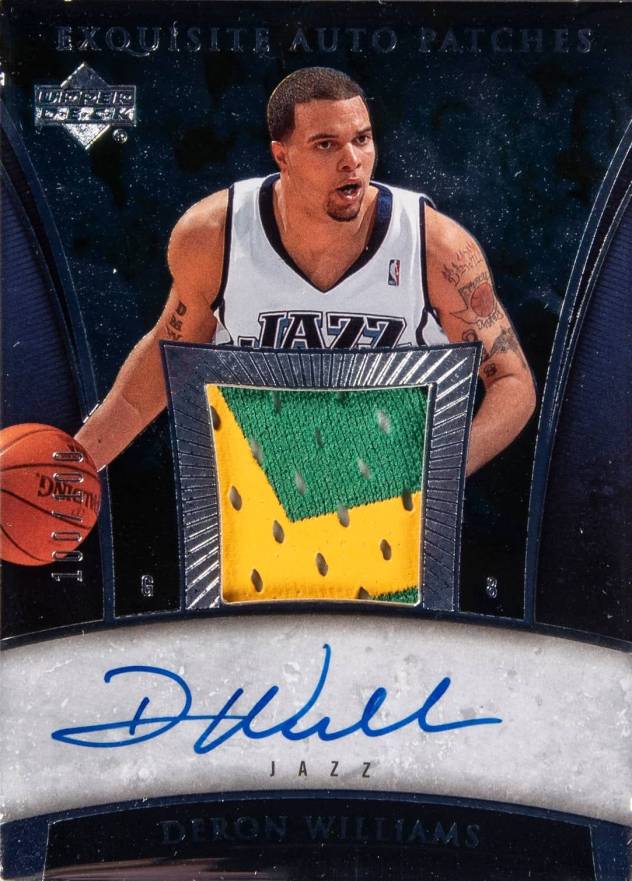 2005 Upper Deck Exquisite Collection Autograph Patches Deron Williams #AP-DW Basketball Card