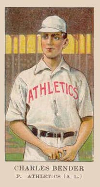 1908 American Caramel Charles Bender p # Baseball Card