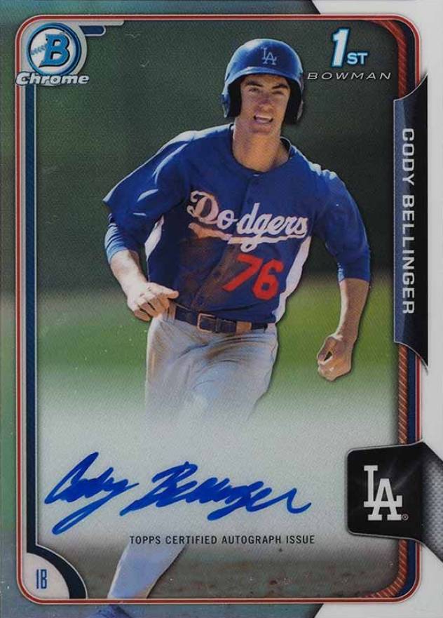 2015 Bowman Chrome Autograph Prospect Cody Bellinger #CBE Baseball Card