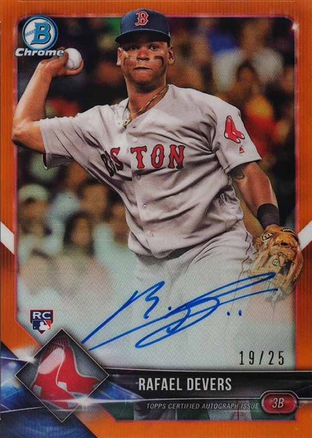 2018 Bowman Chrome Rookie Autograph Rafael Devers #BCRARD Baseball Card