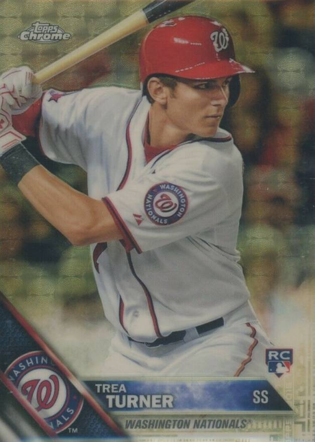 2016 Topps Chrome Trea Turner #32 Baseball Card