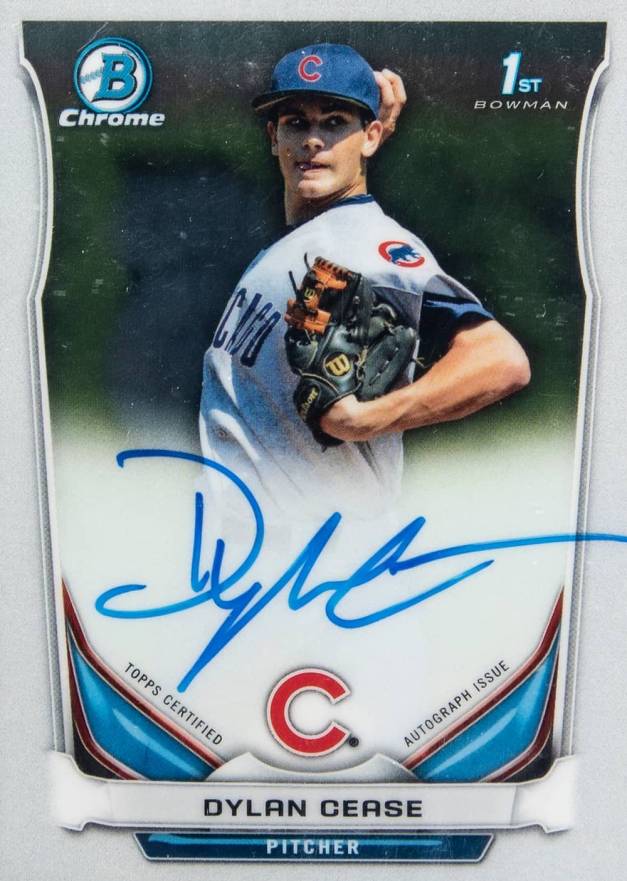 2014 Bowman Chrome Draft Pick Autograph Dylan Cease #DC Baseball Card