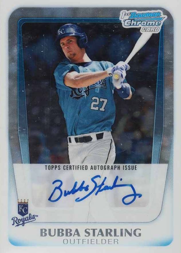 2011 Bowman Chrome Draft Prospect Autographs Bubba Starling #BS Baseball Card