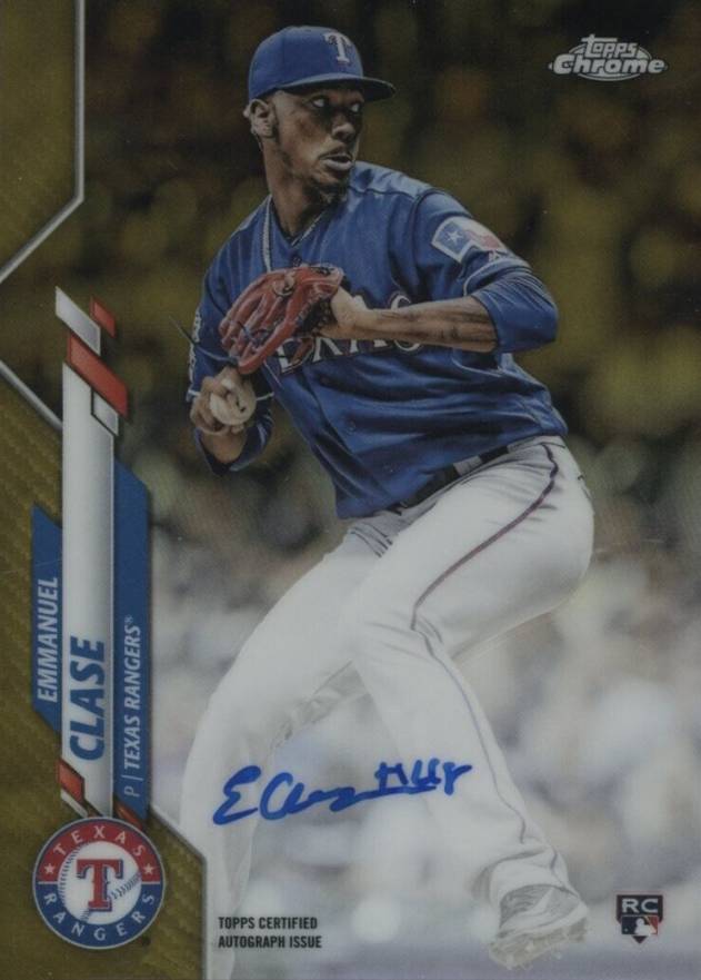 2020 Topps Chrome Rookie Autographs Emmanuel Clase #RAEC Baseball Card