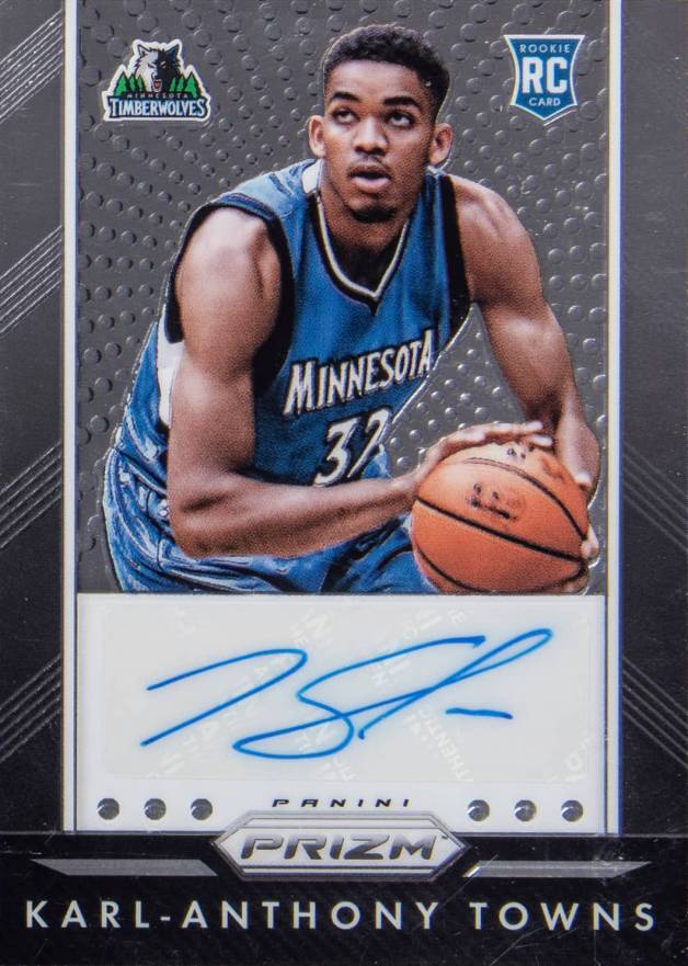 2015 Panini Prizm Autographs Karl-Anthony Towns #KAT Basketball Card