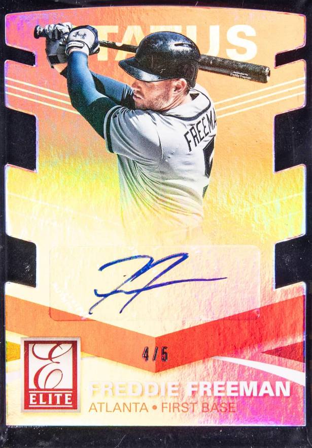 2015 Panini Elite 21st Century Signatures Freddie Freeman #66 Baseball Card