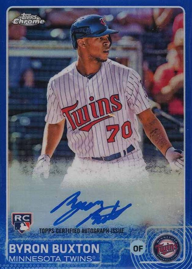 2015 Topps Chrome Autograph Rookies Byron Buxton #AR-BBN Baseball Card