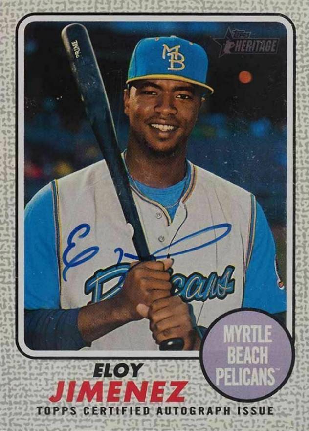 2017 Topps Heritage Minor League Real One Autograph Eloy Jimenez #EJ Baseball Card