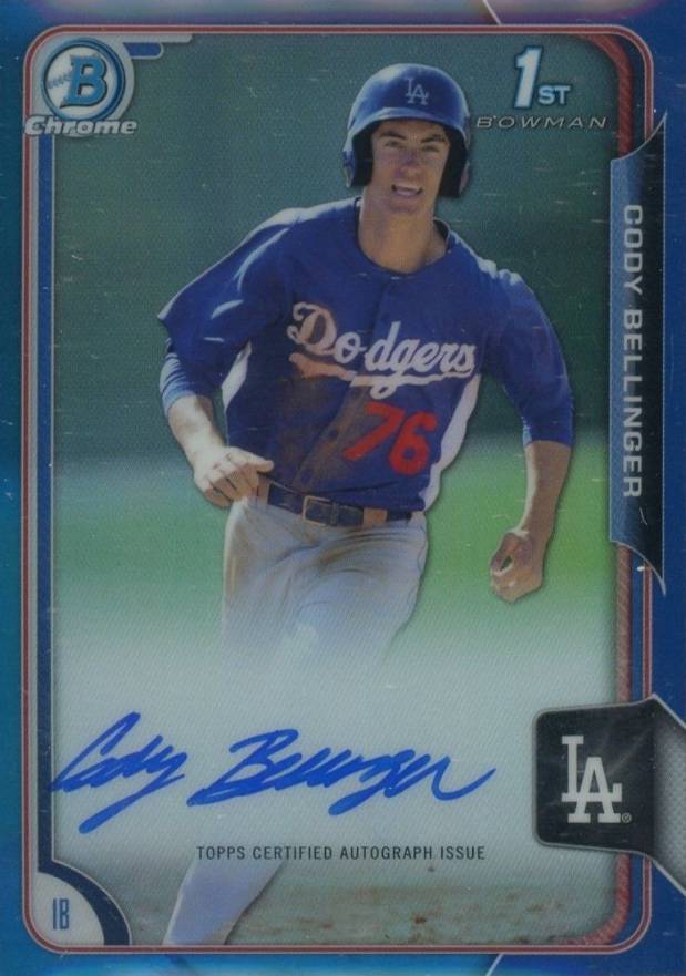 2015 Bowman Chrome Autograph Prospect Cody Bellinger #CBE Baseball Card